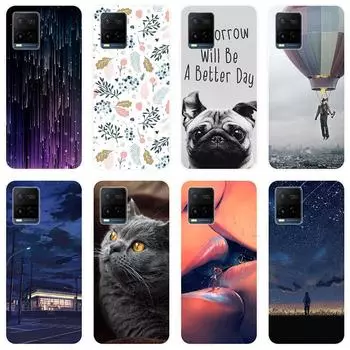 Для Vivo Y21 Y 21 VivoY21 Чехол Мягкая силиконовая задняя крышка Мультяшный чехол для телефона Модный For Vivo Y21