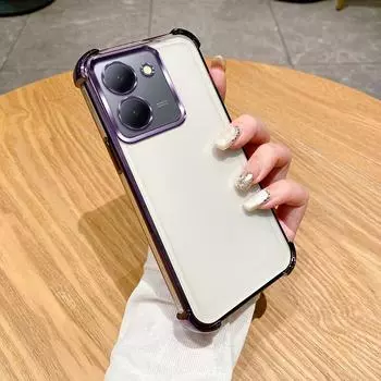 Для vivo Y27s Чехол vivo Y36 Чехол Vivo Y27 5G Vivo Y36 5G Чехол для телефона V2302 V2322 V2247 V2248 Защитный чехол Прозрачный гальванический For vivo Y27s