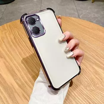 Для vivo Y28s Чехол vivo Y18 Чехол vivo Y03 Чехол для телефона vivo Y03T Y18E Y18i Y18S IQOO Z9 lite Y18 Защитный чехол Прозрачный гальванический For IQOO Z9 lite