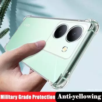 Для Vivo Y36 Y 36 5G V2248 чехол против падения Мягкий силиконовый чехол из ТПУ противоударный прозрачный чехол для телефона задняя крышка For Vivo Y36 5G прозрачный