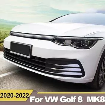 Для Volkawagen VW Golf 8 MK8 2022 ABS передняя противотуманная фара автомобиля, накладка, задняя противотуманная фара, рамка, наклейка, аксессуары серебряный
