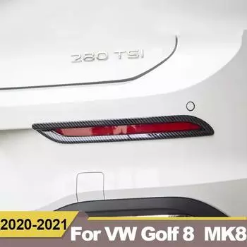 Для Volkawagen VW Golf 8 MK8 2022 ABS задняя противотуманная фара, крышка, накладка на заднюю противотуманную фару, рамка, наклейка, аксессуары серебряный