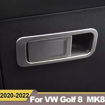 Для Volkawagen VW Golf 8 MK8 2022, ящик для хранения автомобиля из нержавеющей стали, ручка дверной чаши, накладки, аксессуары для стайлинга автомобилей чёрный