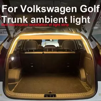 Для Volkswagen Golf Automotive Atmosphere lights Освещение багажника Аксессуары для модификации автомобильной световой полосы 3000K Golden слоновая кость