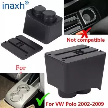 Для Volkswagen Polo Armrest Для VW Polo 9N 3 Подлокотник для автомобиля Изогнутая поверхность Детали интерьера Ящик для хранения автомобильных аксессуаров 2002-2009