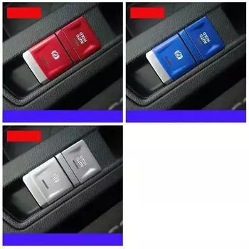 Для Volkswagen T-ROC T ROC 2018 аксессуары автомобильная электронная кнопка ручного тормоза панель рамка наклейка отделка 2 шт. A синий