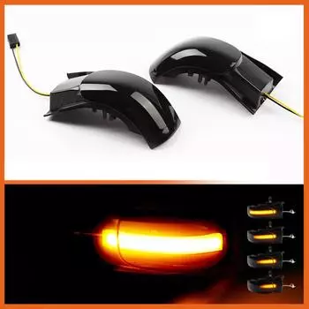 Для Volkswagen Touran 1T 2003-2010 2x светодиодные динамические указатели поворота, боковое крыло, зеркало заднего вида, индикаторные мигающие лампы