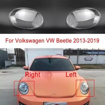Для Volkswagen VW Beetle 2013-передняя фара автомобиля, стеклянная крышка, прозрачный абажур, корпус лампы, линза Left