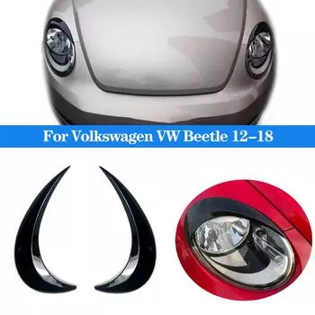 Для Volkswagen VW Beetle Блестящая черная фара для бровей, накладка на голову, свет, веки, наклейка для ресниц 2012-2018