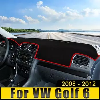 Для Volkswagen VW Golf 6 MK6 2008 2009 2010 2011 2012 Автомобильный чехол на приборную панель, защитный коврик от солнца, анти-УФ-излучения, нескользящий коврик