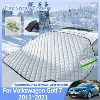 для Volkswagen VW Golf 7 MK7 GTE GTD GTI 2015~2024 Автомобильные зимние чехлы от снега Противообледенительная защита лобового стекла от льда Внешние аксессуары