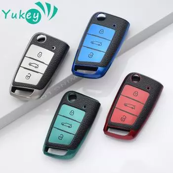 Для Volkswagen VW Golf 7 MK7 Tiguan для Seat Leon Ibiza Ateca Altea для Skoda Octavia чехол для ключа из ТПУ кожи автомобильные аксессуары