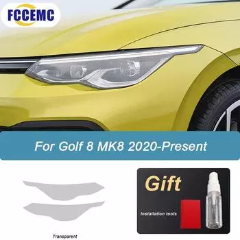 Для Volkswagen VW Golf 8 MK8 2020 2025 защитная пленка для автомобильных фар дымчато-черная виниловая прозрачная наклейка TPU аксессуары прозрачный