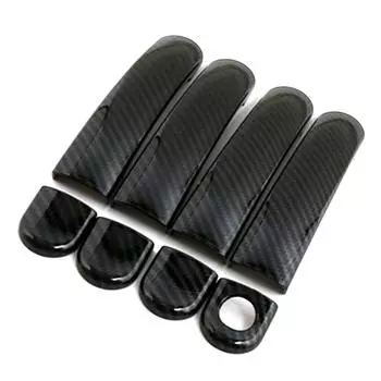 Для Volkswagen VW Golf MK4 MK5 2000-2008 углеродное волокно с принтом внешней боковой дверной ручки, накладка на дверную чашу, молдинг 1 Key Hole Handle