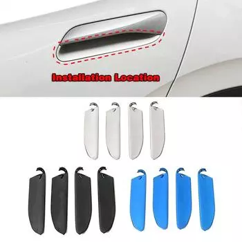 Для Volkswagen VW ID.4 ID4 2022 2023 Автомобильная внешняя боковая ручка двери, крышка чаши, накладка из нержавеющей стали, наклейка с защитой от царапин чёрный