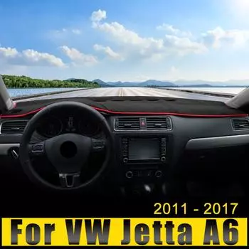 Для Volkswagen VW Jetta A6 5C6 2011 2012 2013 2014 2015 2016 2017 Чехол на приборную панель автомобиля, избегайте света, анти-УФ-ковры, нескользящий коврик