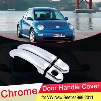 Для Volkswagen VW New Beetle 1998 ~ 2011 хромированная дверная ручка, накладка, комплект автомобильных аксессуаров, аксессуары для стайлинга 1999 2000 2001 2002 2005 VW New Beetle