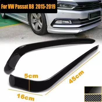 Для Volkswagen VW Passat B8 Variant R Line 2016-передняя противотуманная фара, рамка, накладка, гоночная наклейка, решетка автомобиля Gloss Black