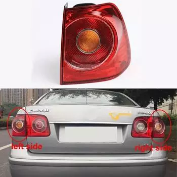 Для Volkswagen VW Polo 2006 2008 2009 2010 седан внешний задний фонарь настоящий корпус стоп-сигнала задние фонари без линии без света 1 шт. 1PCS left side