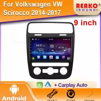 Для Volkswagen VW Scirocco 2014-2017 Android DVD Мультимедиа 2DIN Головное устройство Радио Автомобильный GPS-плеер Навигация IPS 5G WIFI BT 4 core 1GB+32GB carplay