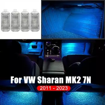 Для Volkswagen VW Sharan MK2 7N 2011 2012 2013 2014 2015 2016 2017 2018 2019 20202 2024 2024 2024 Аксессуары для освещения пространства для ног автомобиля