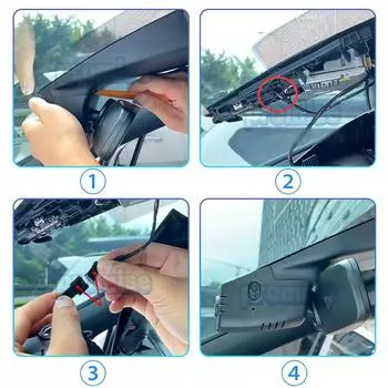 Для Volkswagen VW Talagon 2021-2024 Передняя и задняя камера для автомобильного видеорегистратора Видеорегистратор WIFI Автомобильный видеорегистратор записывающие устройства None
