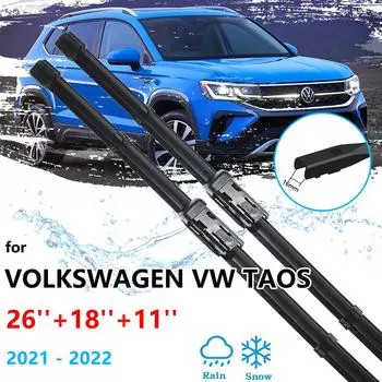 Для Volkswagen VW Taos 2022 передние и задние щетки стеклоочистителя резиновые щетки для очистки лобового стекла замена Rear Wiper