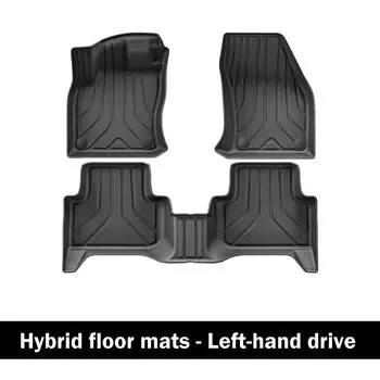 Для Volkswagen VW Tiguan Hybrid 2025-2025 Коврик для пола TPE Коврик для багажника Коврик для багажа Водонепроницаемый нескользящий коврик Левый руль Гибрид