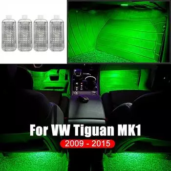 Для Volkswagen VW Tiguan MK1 2009 2010 2011 2012 2013 2014 2015 Автомобильный фонарь для ног Атмосферные огни Аксессуары для отделки салона