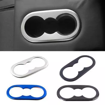 Для Volkswagen VW Tiguan MK2 2017-2019 Накладка на подстаканник для заднего сиденья из нержавеющей стали чёрный