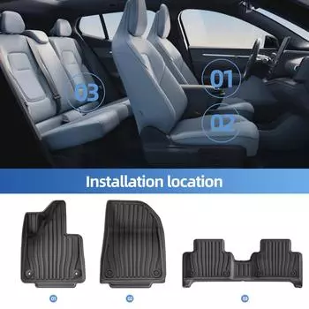 для Volvo EX30 2025 2025 автомобильные коврики в багажник накладка на багажник TPE 3D коврик для ног водонепроницаемый без запаха комплект лотков ЧЕРНЫЙ