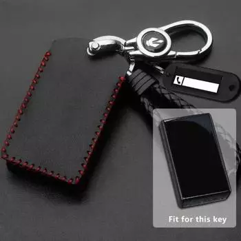 Для Volvo EX30 чехол для автомобильного ключа пульт дистанционного управления защитный чехол сумка чехол брелок кольцо держатель брелок аксессуары ручная работа натуральная кожа Fit for Volvo EX30