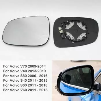 Для Volvo S40 S60 S80 V40 V60 V70 боковое зеркало заднего вида с подогревом линз, предупреждение, нагревающееся стекло 1PC Heated Lens L