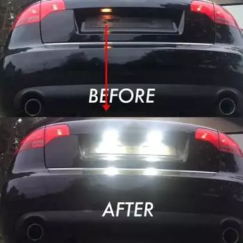 Для Volvo S60 II D5 R-Design T4 T5 2011-2018 светодиодный Canbus 12 В 2 шт., подсветка номерного знака автомобиля, подсветка номера белый