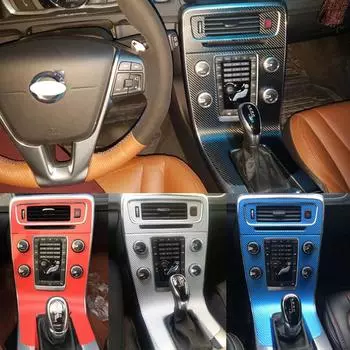 Для Volvo V60 S60 2011-2018 внутренняя центральная панель управления дверная ручка 5D наклейки из углеродного волокна наклейки стайлинг автомобиля Left Hand Drive