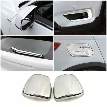 Для Volvo XC40 2019-2024 хромированная защитная оболочка зеркала заднего вида, рамка противотуманной фары, крышка масляного топливного бака, отделка стеклоочистителя