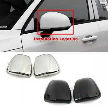 Для Volvo XC40 2019-2024 карбоновое цветное боковое зеркало заднего вида защитная накладка хромированная наклейка