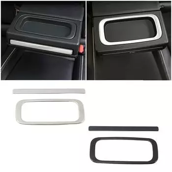 Для Volvo XC60 2018 2019 2024 автомобильный держатель стакана для воды на заднем сиденье рамка крышка отделка из нержавеющей стали молдинги салона наклейка