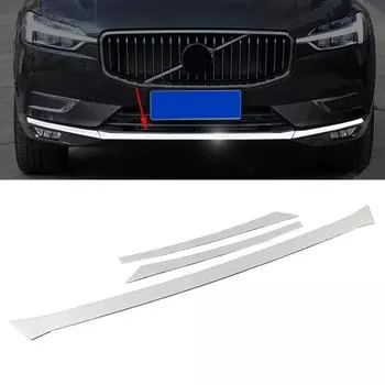 Для Volvo XC60 2018 2024 автомобильный передний бампер губа нижняя решетка ремонт отделка экстерьер автомобиля модификация нержавеющая сталь украшения стиль