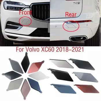 Для Volvo XC60 2018 автомобильный передний задний бампер Буксирный крюк крышка Кепка для перевозки прицепа проушина front unpainted