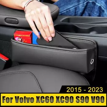 Для Volvo XC60 XC90 S90 V90 2015 2016 2017 2018 2019 2020 2021 2022 2023 Щель для автомобильного сиденья Ящик для хранения Сумка Встроенный чехол