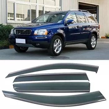 Для Volvo XC90 2009-2014 Ветровые дефлекторы Автомобильные вентиляционные дефлекторы для дверей и боковых окон Защита от снега