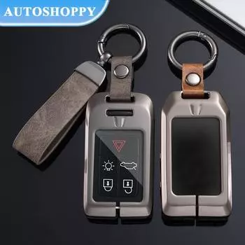 Для Volvo XC90 XC60 XC40 V90 S90 2017 2018 T5 T6 2015 2016 T8 V60 S60 XC70 V40 металлический чехол для ключей автомобиля аксессуары в виде ракушки B Style чёрный