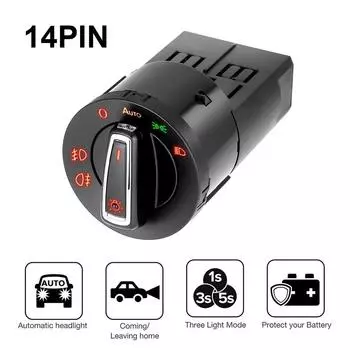 Для VW Auto Headlight Switch Head Lamp Sensor Module для VW Golf Jetta MK5 MK6 Touran Passat Headlight Control Switch