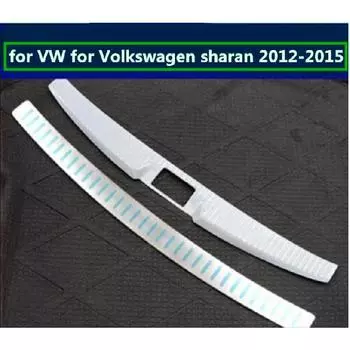 Для VW для sharan 2012-2015 внутренняя защита заднего бампера из нержавеющей стали, защита порога багажника, задняя дверь 2