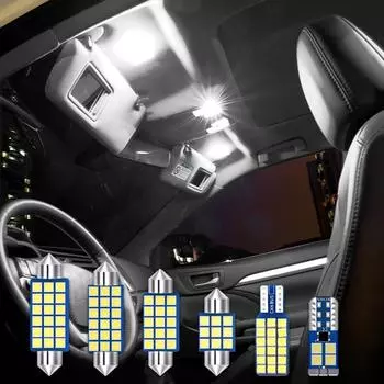 Для VW Golf 3 4 5 6 7 MK5 MK6 MK7 Passat B5 B6 B7 B8 POLO 9N 6R 6C Scirocco R Tiguan Touran Touareg 7L Автомобильные светодиодные лампы для чтения Polo 9N 9N3 -8pcs