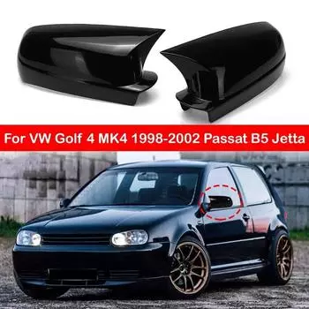 Для VW Golf 4 MK4 1998-2002 Passat B5 Jetta автомобиля боковое зеркало заднего вида наклейка наклейка на крышку крыла внешняя дверь чехол отделка карбоновая авто Gloss Black