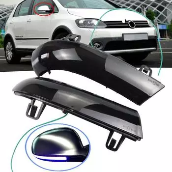 Для VW GOLF 5 Plus Jetta MK5 Passat B6 EOS боковое синее зеркало заднего вида, свет, струящаяся вода, мигалка, светодиодный динамический указатель поворота жёлтый