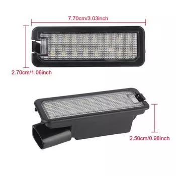 Для VW Golf 6 7 Passat B7 B8 CC Polo 2 шт. 12 В лампы подсветки номерного знака автомобиля со встроенным сопротивлением светодиодные лампы подсветки номерного знака