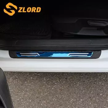 Для VW Golf 7 7,5 MK7 MK7.5 2012-версия автомобильная накладка на порог, накладка на порог, приветственная педаль, автомобильные аксессуары чёрный